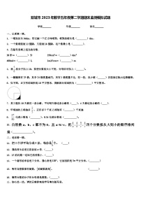 双城市2023年数学五年级第二学期期末监测模拟试题含解析