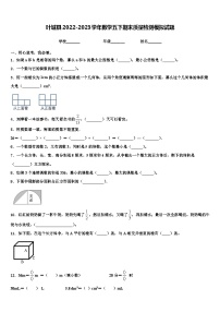 叶城县2022-2023学年数学五下期末质量检测模拟试题含解析