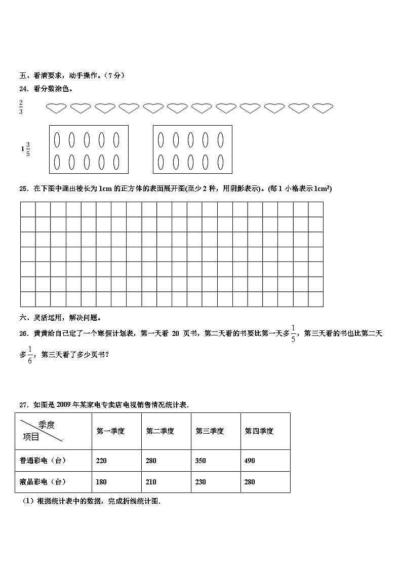 四川省凉山彝族自治州德昌县2022-2023学年数学五下期末监测试题含解析第3页