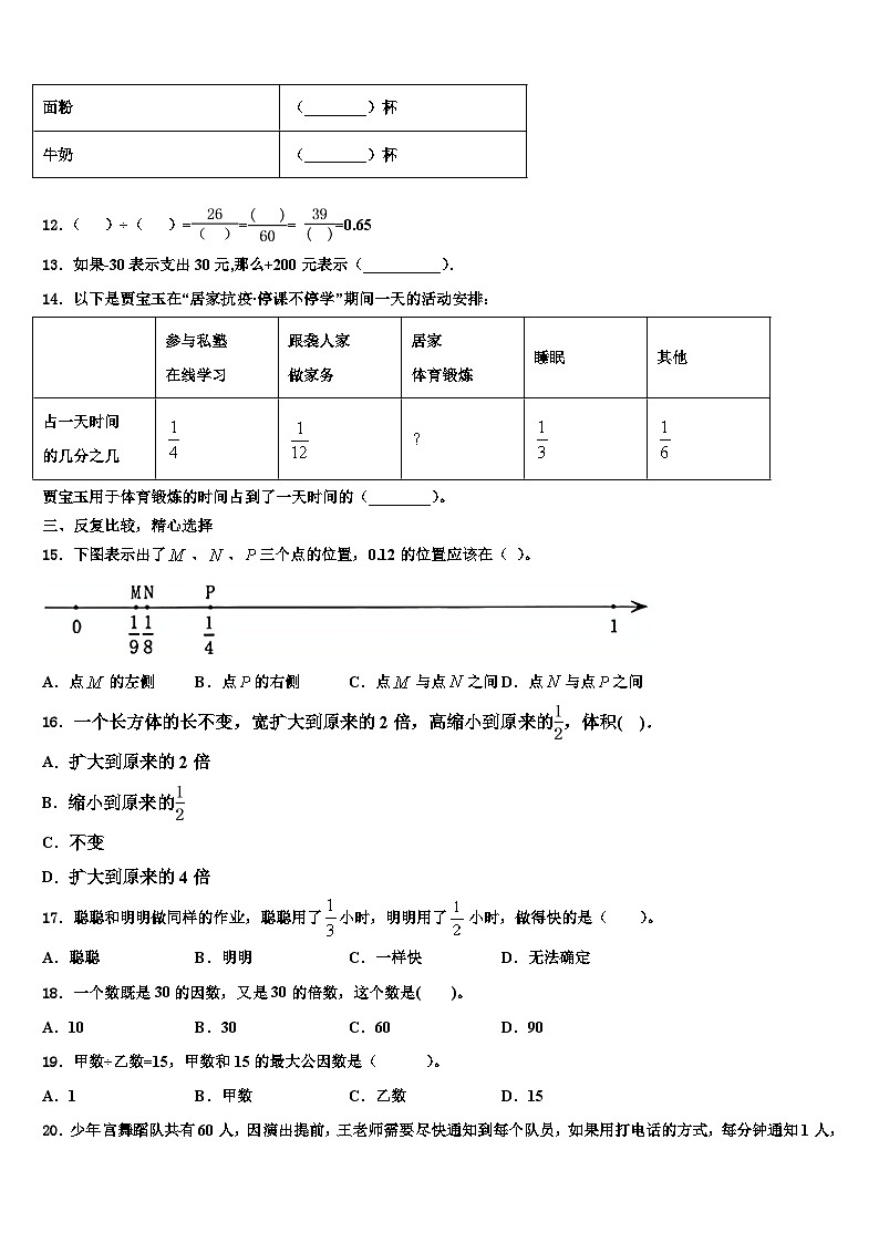 四川省凉山彝族自治州宁南县2023年数学五下期末达标检测试题含解析第3页