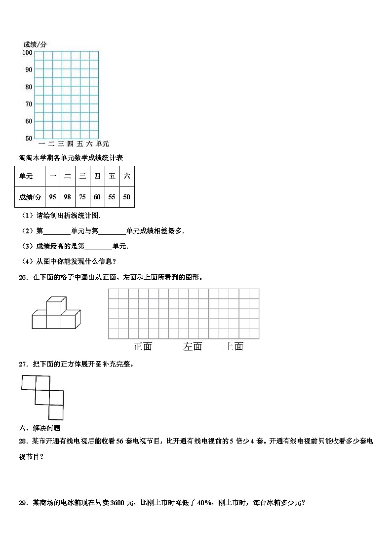 四川省凉山彝族自治州喜德县2023年五年级数学第二学期期末质量检测模拟试题含解析03