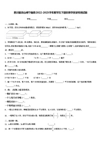 四川省凉山州宁南县2022-2023学年数学五下期末教学质量检测试题含解析