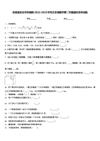 安徽省安庆市枞阳县2022-2023学年五年级数学第二学期期末统考试题含解析