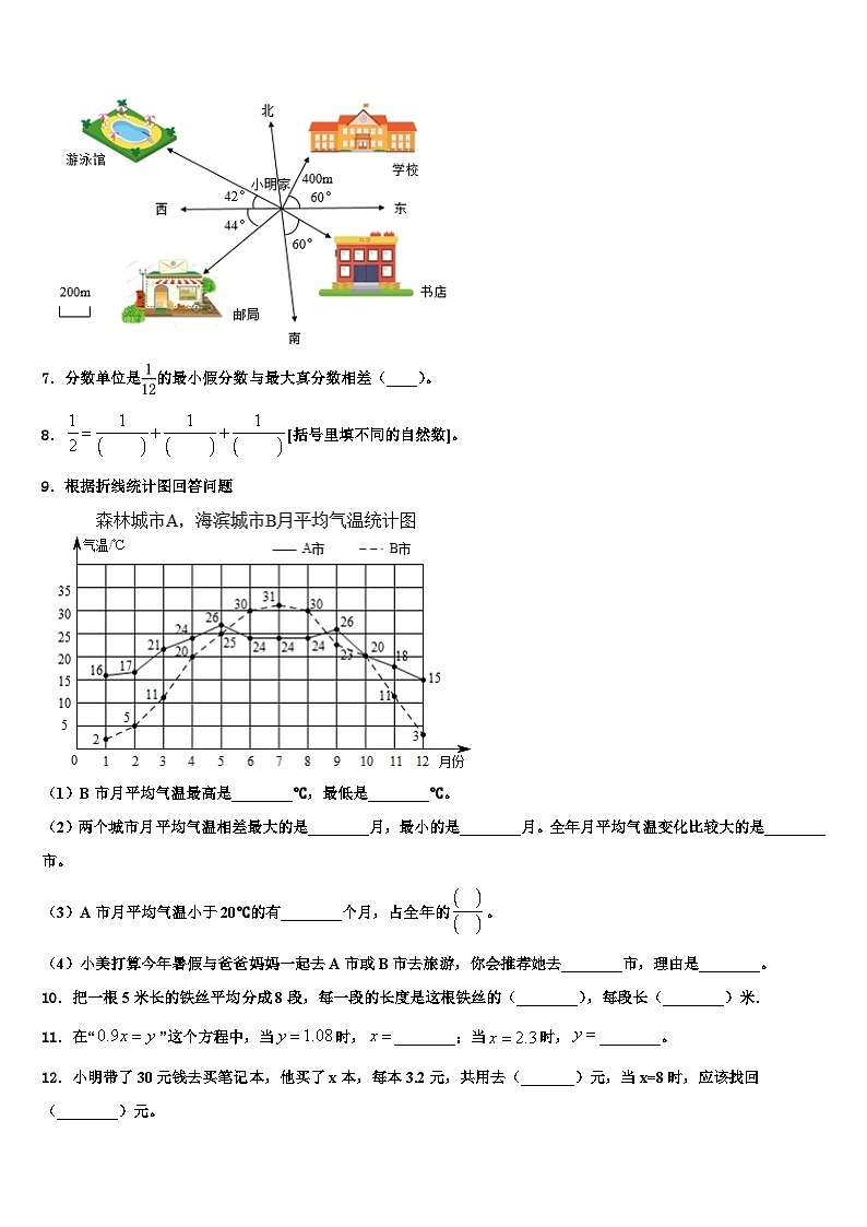 安徽省安庆市大观区2022-2023学年数学五年级第二学期期末综合测试试题含解析02