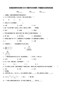 安徽省池州市东至县2023年数学五年级第二学期期末达标检测试题含解析