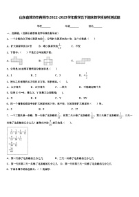 山东省潍坊市青州市2022-2023学年数学五下期末教学质量检测试题含解析