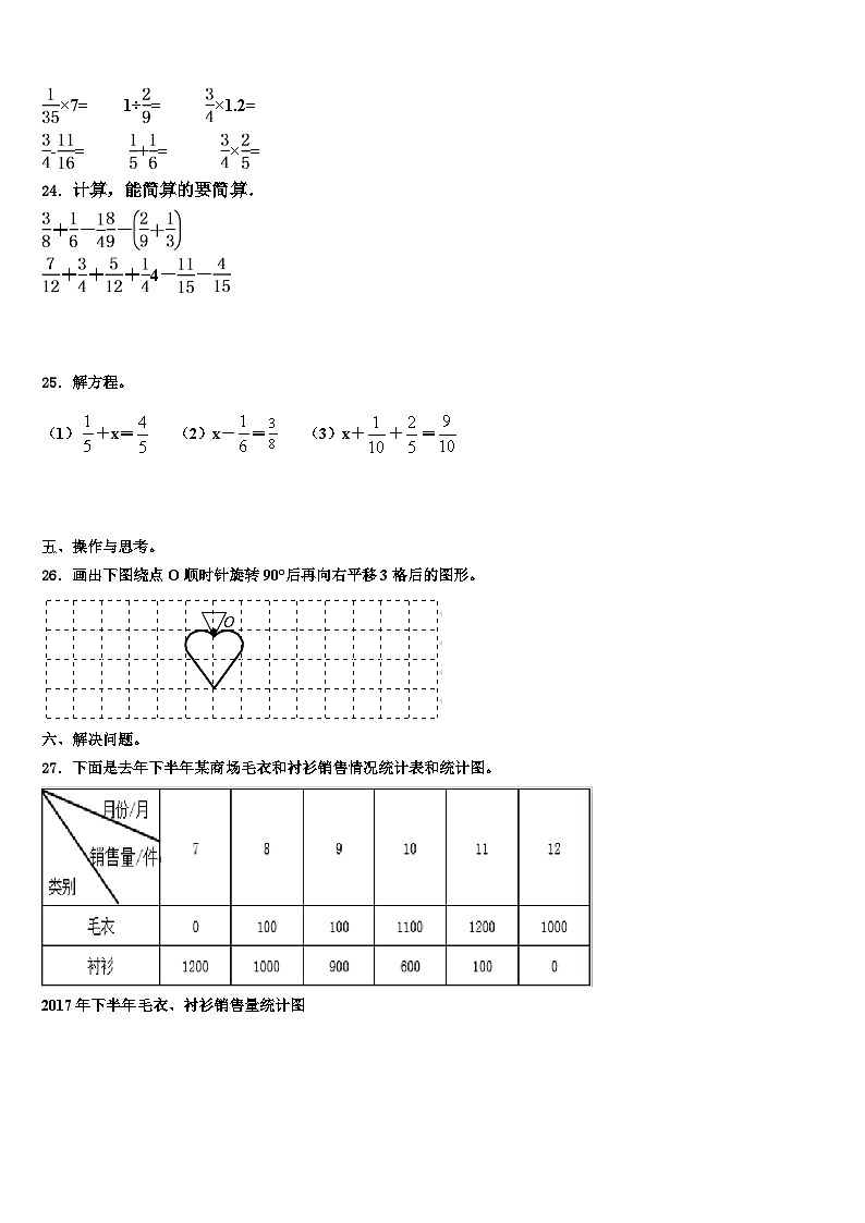 山西省太原市检测2023年数学五下期末综合测试试题含解析第3页