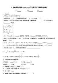 广东省惠州博罗县2022-2023学年数学五下期末检测试题含解析