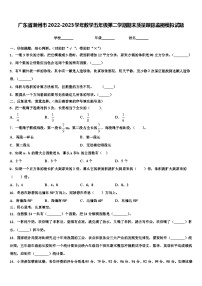 广东省潮州市2022-2023学年数学五年级第二学期期末质量跟踪监视模拟试题含解析