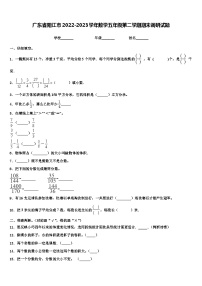 广东省阳江市2022-2023学年数学五年级第二学期期末调研试题含解析