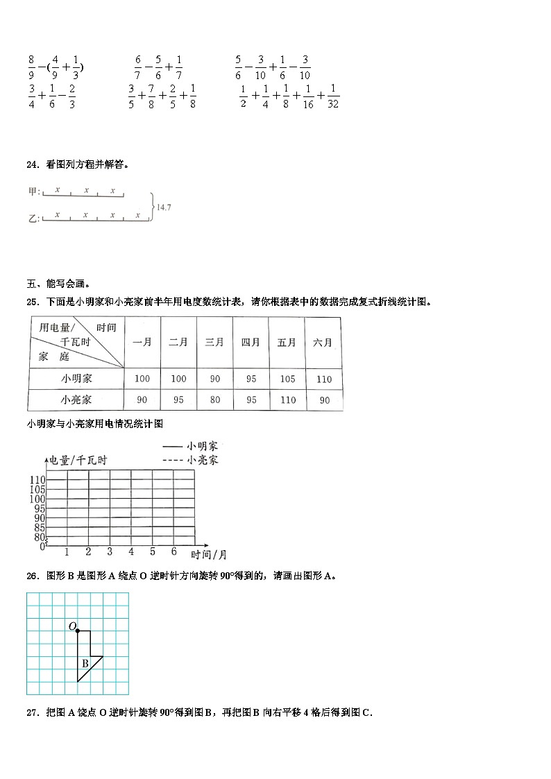 广西南宁市良庆区2022-2023学年数学五下期末检测试题含解析第3页