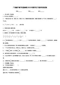 广西南宁邕宁区蒲庙镇2023年数学五下期末检测试题含解析