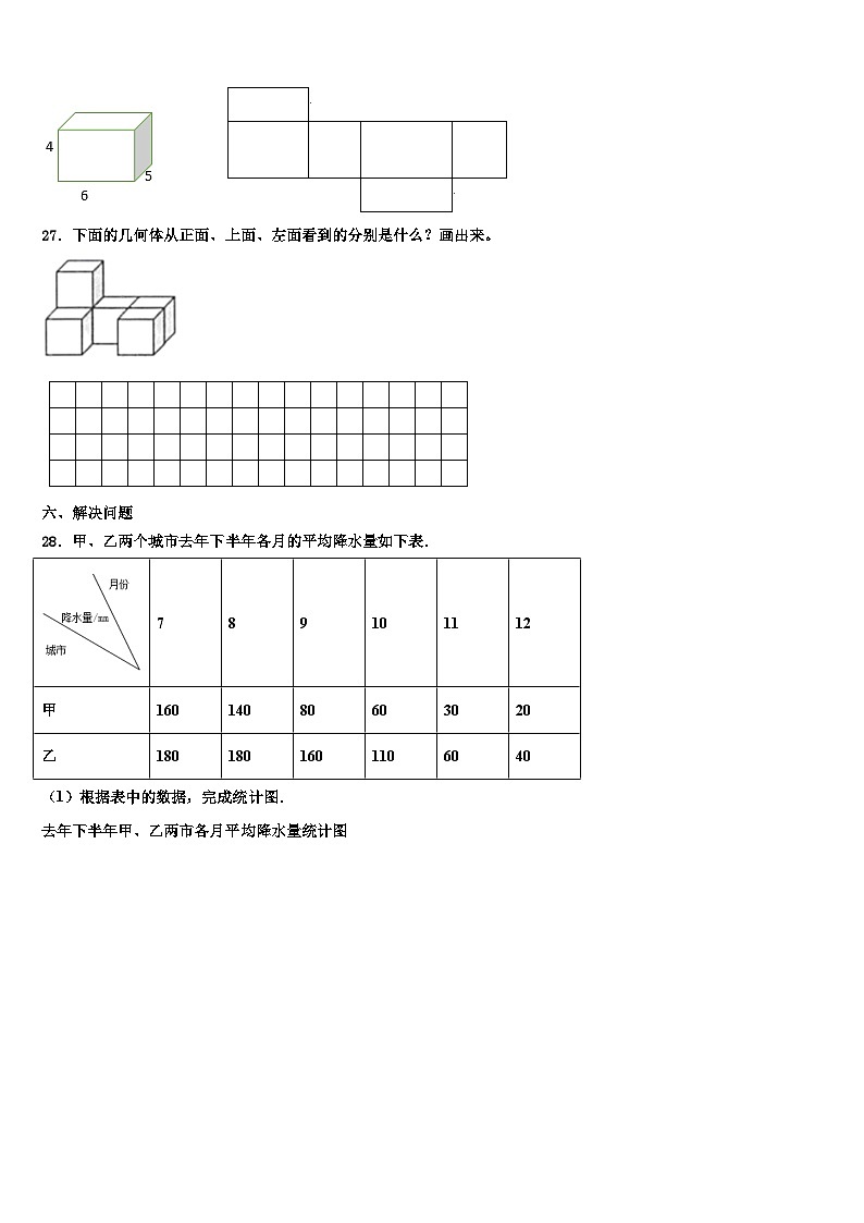 2023届万柏林区数学五下期末复习检测试题含解析第3页