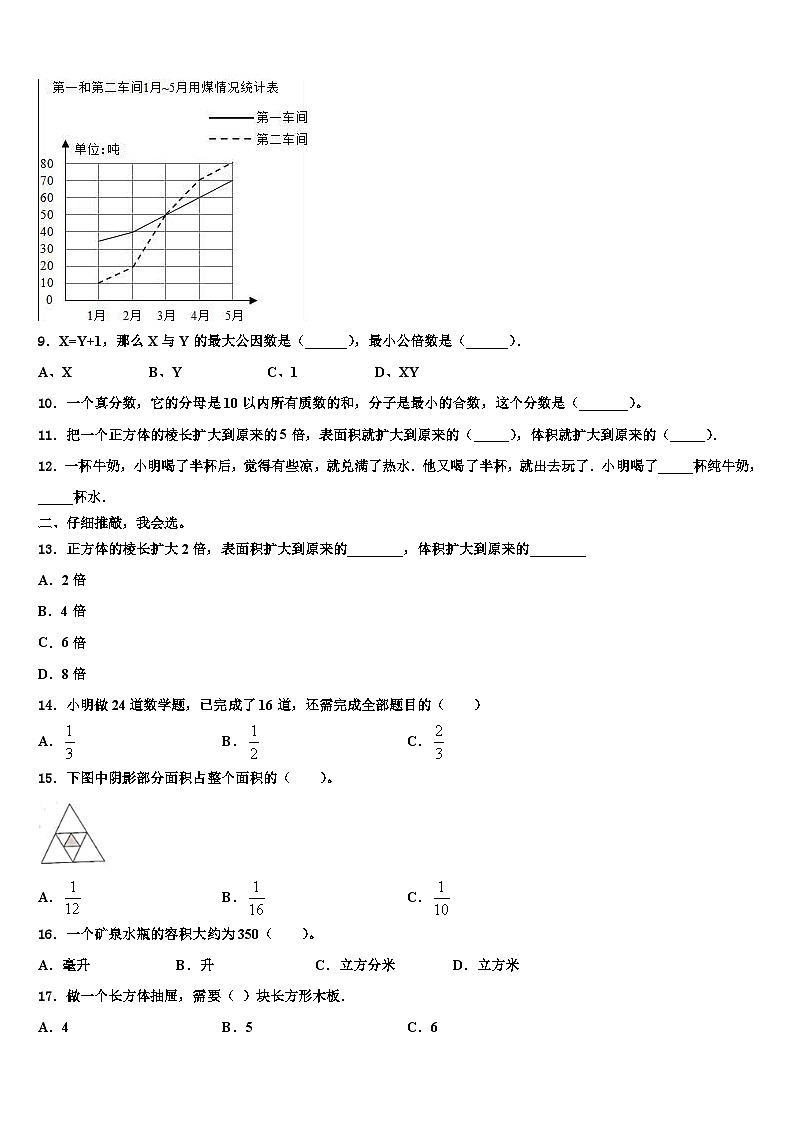 保定市涞水县2023年数学五年级第二学期期末质量检测试题含解析02