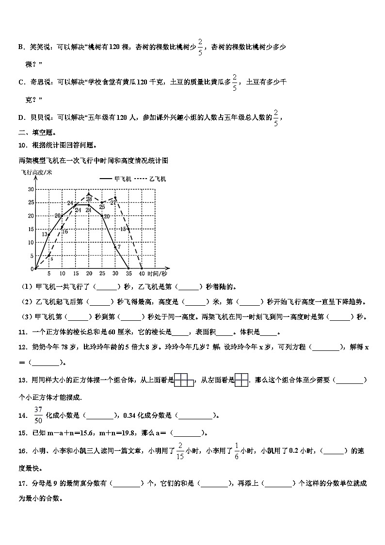 常州市天宁区2023年五年级数学第二学期期末复习检测模拟试题含解析第2页