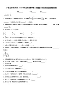 广西玉林市2022-2023学年五年级数学第二学期期末学业质量监测模拟试题含解析