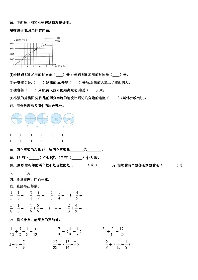浙江省杭州市2022-2023学年数学五下期末复习检测试题含解析02