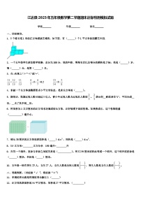 江达县2023年五年级数学第二学期期末达标检测模拟试题含解析