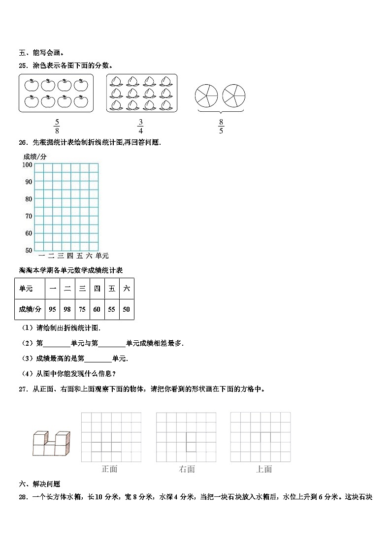 河北省邢台市柏乡县2022-2023学年五年级数学第二学期期末调研模拟试题含解析03