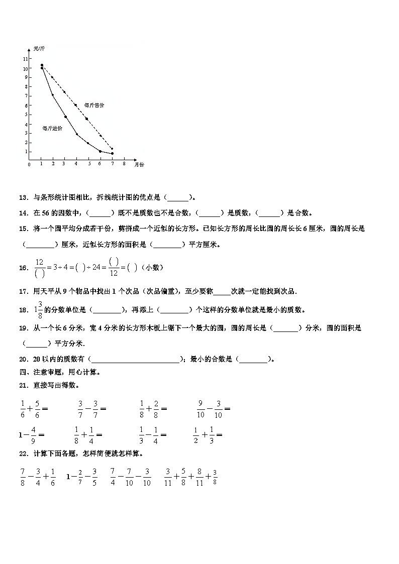 沧州市沧县2023年数学五下期末学业水平测试试题含解析02
