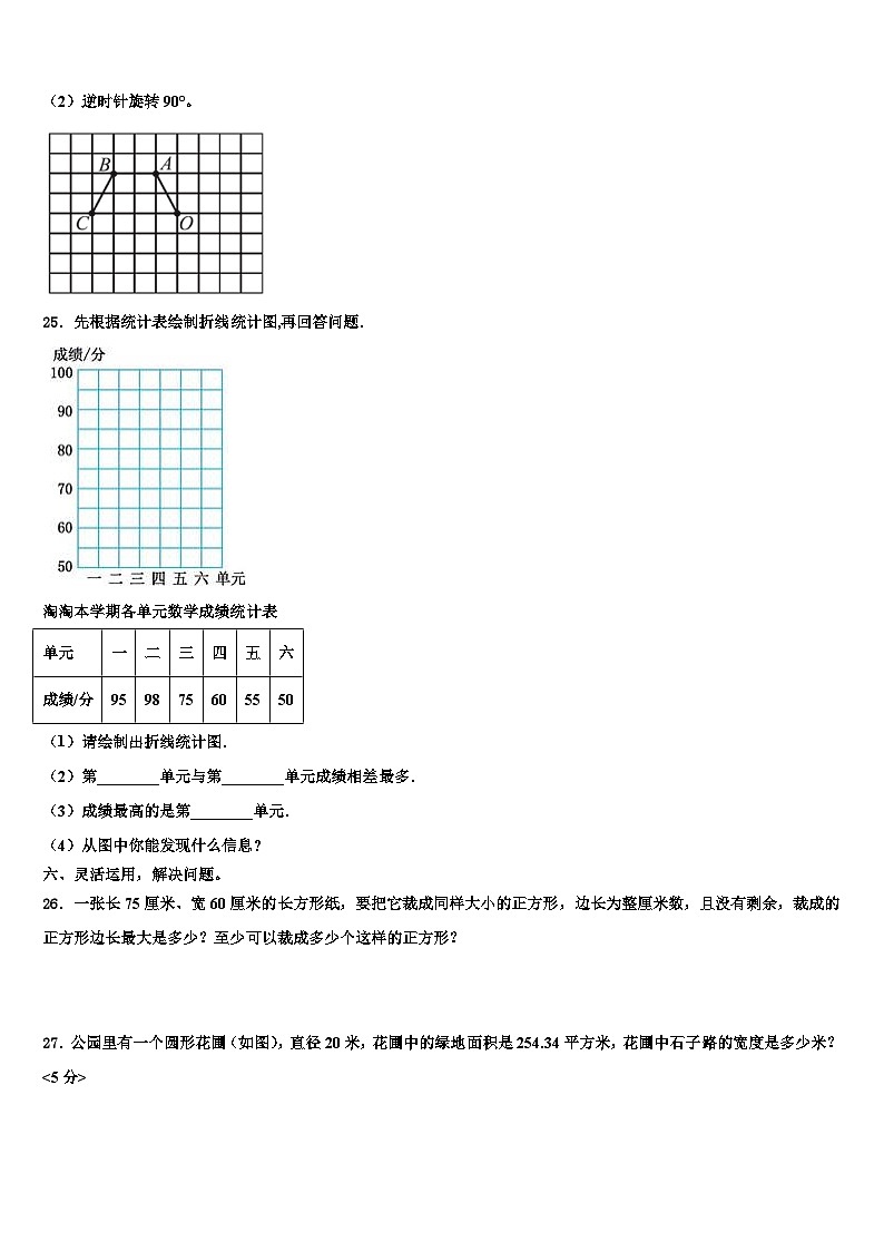 河南省许昌市禹州市2023年数学五下期末调研模拟试题含解析第3页
