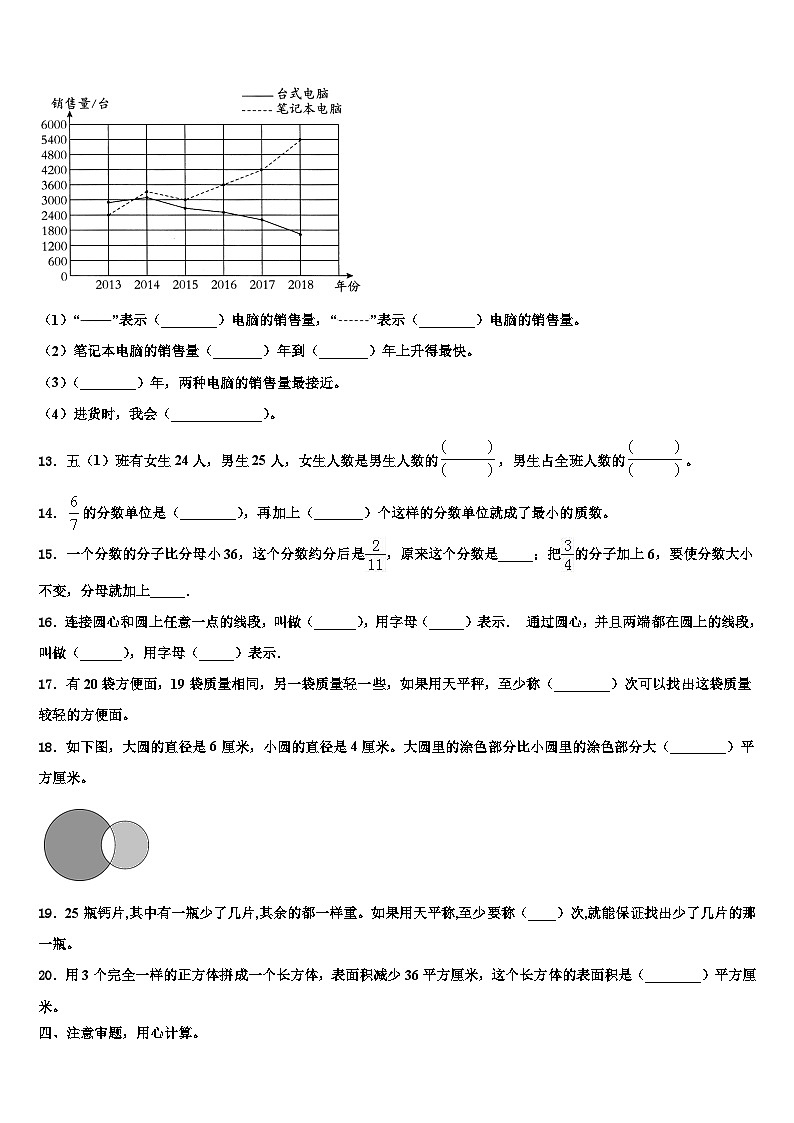 河南省驻马店市正阳县北大翰林实验学校2023年数学五下期末质量检测模拟试题含解析第2页
