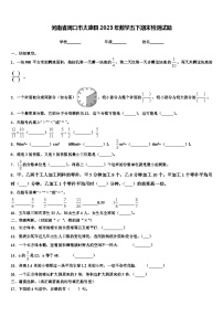 河南省周口市太康县2023年数学五下期末检测试题含解析