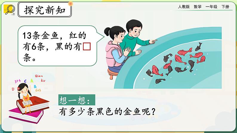 【2023教材插图】人教版数学一年级下册 2.4《十几减7、6》课件（送教案+练习）08