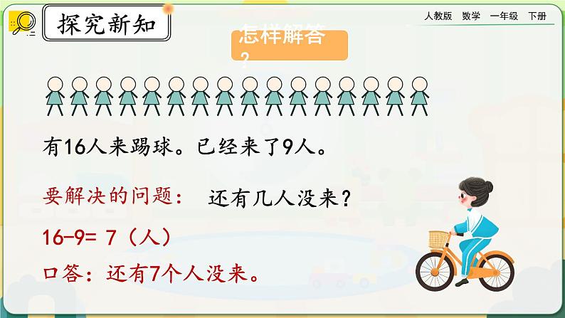 【2023教材插图】人教版数学一年级下册 2.8《解决问题（1）》课件（送教案+练习）06