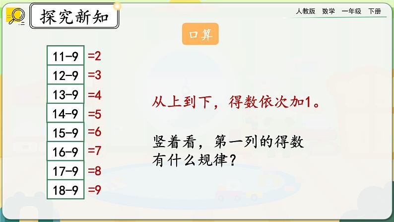 【2023教材插图】人教版数学一年级下册 2.11《整理和复习》课件（送教案+练习）05