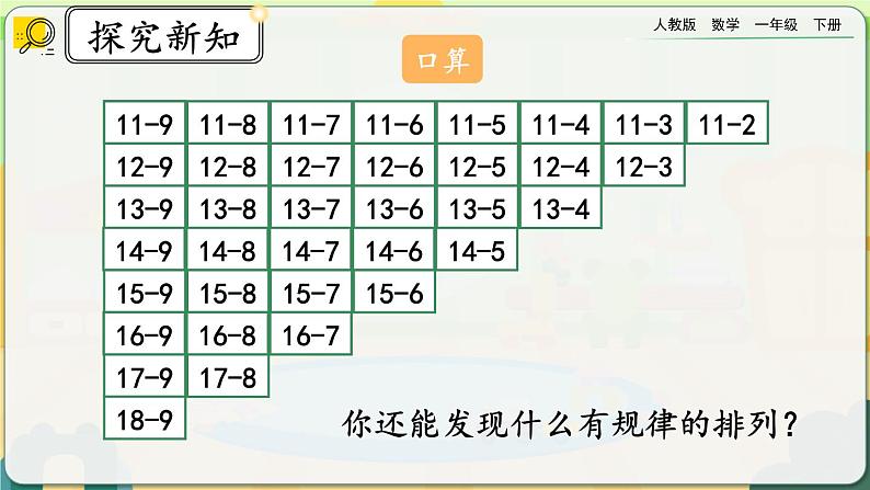 【2023教材插图】人教版数学一年级下册 2.11《整理和复习》课件（送教案+练习）06