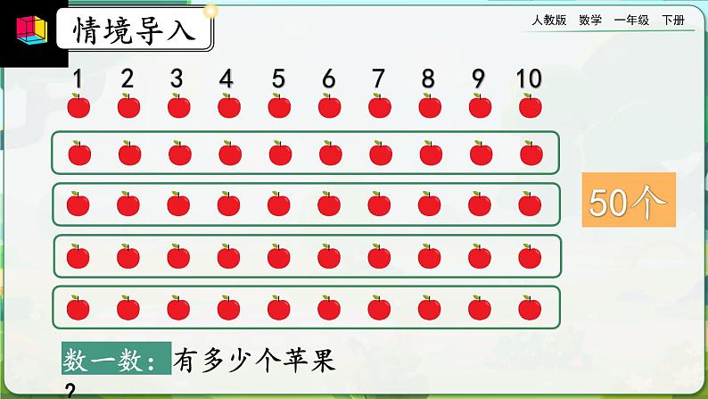 【2023教材插图】人教版数学一年级下册 4.2《100以内数的读、写》课件第2页