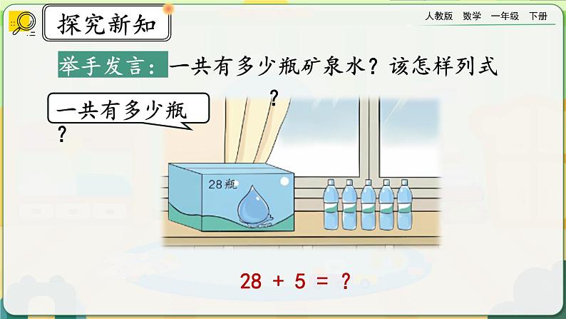 【2023教材插图】人教版数学一年级下册 6.4《两位数加一位数、整十数（进位加）》课件第4页