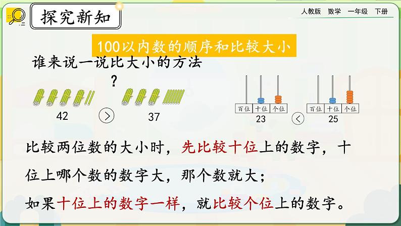 【2023教材插图】人教版数学一年级下册 8.1《100以内数的认识》课件（送教案+练习）07