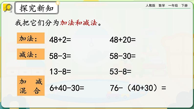 【2023教材插图】人教版数学一年级下册 8.2《100以内数的加减法》课件第3页