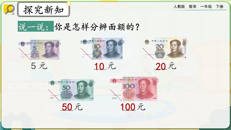 【2023教材插图】人教版数学一年级下册 8.4《认识人民币和找规律》课件（送教案+练习）04