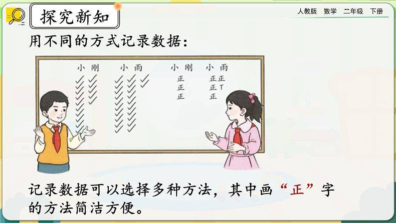 【2023最新插图】人教版数学二年级下册 1.2《用多种方法对数据进行记录整理》课件（送教案+练习）08