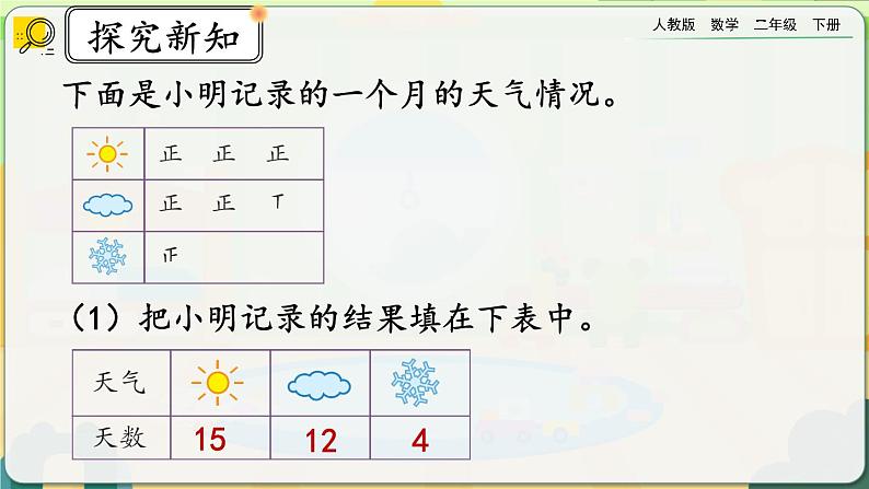 【2023最新插图】人教版数学二年级下册 1.3《练习一》课件（送教案+练习）08