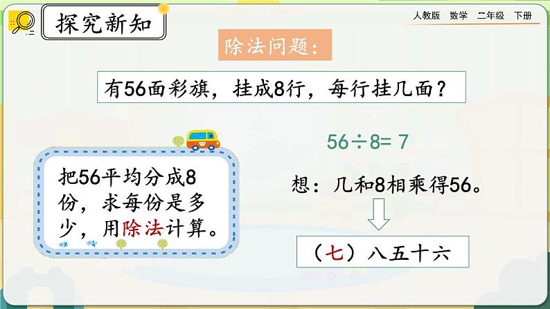 【2023最新插图】人教版数学二年级下册 4.1《用7、8的乘法口诀求商》课件第7页