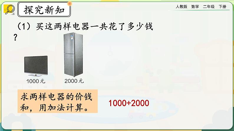 【2023最新插图】人教版数学二年级下册 7.13《整百、整千数加减法》课件第5页