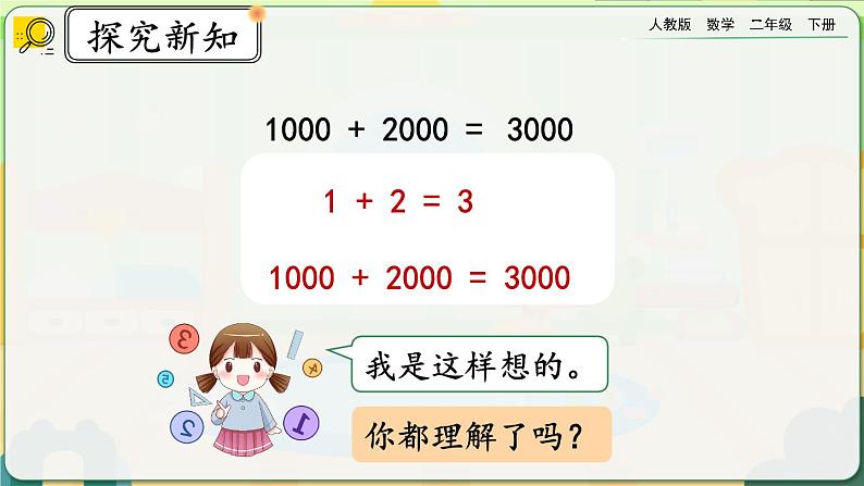 【2023最新插图】人教版数学二年级下册 7.13《整百、整千数加减法》课件第7页