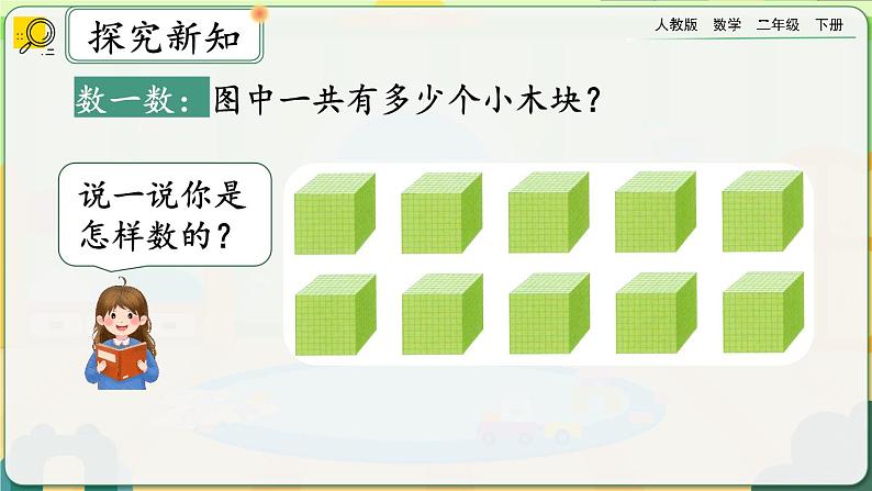 【2023最新插图】人教版数学二年级下册 7.5《认识一万》课件第3页