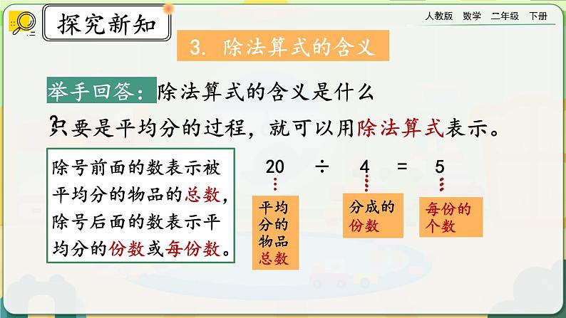 【2023最新插图】人教版数学二年级下册 10.2《表内除法、有余数的除法》课件第5页