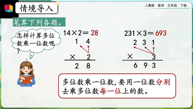 【2023最新插图】人教版数学三年级下册 4.2.1《两位数乘两位数（不进位）的笔算方法》课件（送教案+练习）02