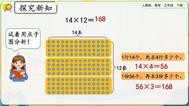 【2023最新插图】人教版数学三年级下册 4.2.1《两位数乘两位数（不进位）的笔算方法》课件（送教案+练习）04