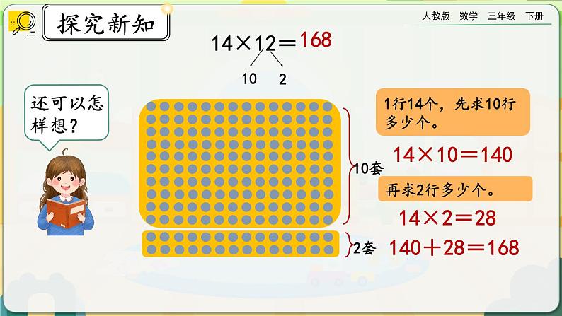 【2023最新插图】人教版数学三年级下册 4.2.1《两位数乘两位数（不进位）的笔算方法》课件（送教案+练习）05