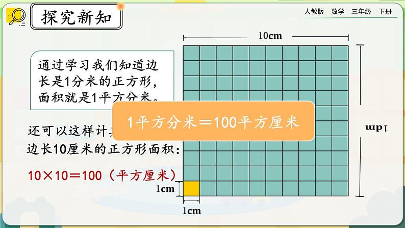 【2023最新插图】人教版数学三年级下册 5.6《面积单位间的进率（1）》课件（送教案+练习）04