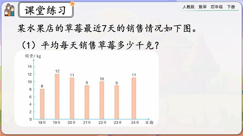 【2023最新插图】人教版数学四年级下册 8.2《练习二十二》课件第6页