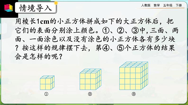 3.6 探索表面涂色的正方体的有关规律第2页