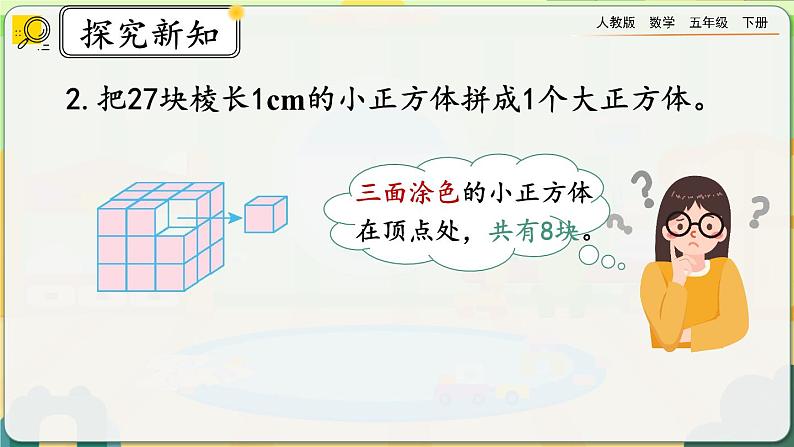 3.6 探索表面涂色的正方体的有关规律第4页